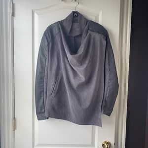 Blanknyc faux suede and leather grey jacket